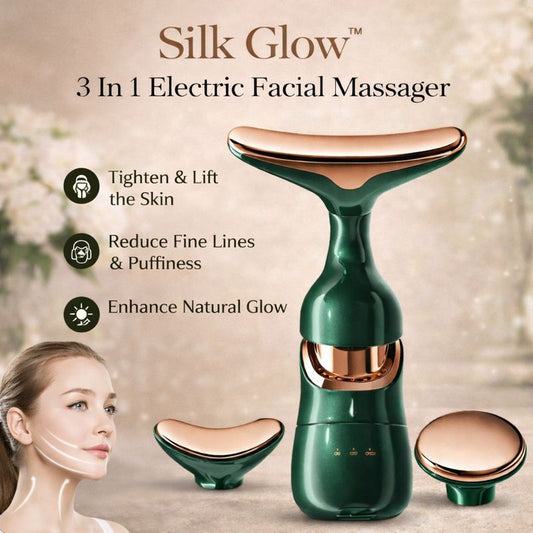 Silk Glow™ 3-in-1 Anti-Wrinkle Electric Facial Massager